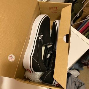 Brand New Black Slip on Vans Size 8 Women
